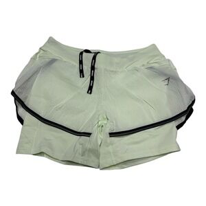 Gymshark Training Shorts Women's Size S Speed Running 2 in 1 Cucumber‎ Green